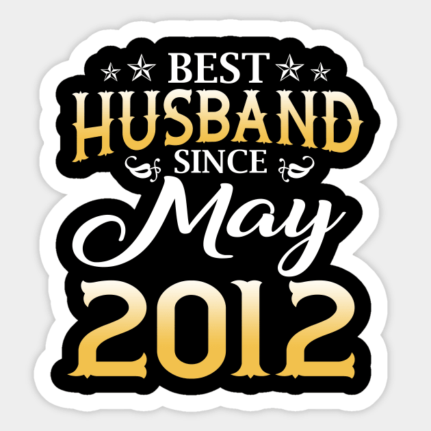 Mens 7th Wedding Anniversary Gifts Best Husband Since 2012 Sticker by Simpsonfft